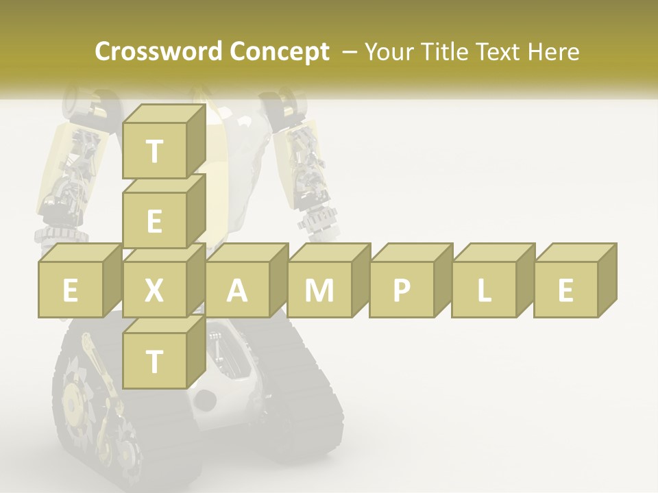 Artificial White Bot PowerPoint Template