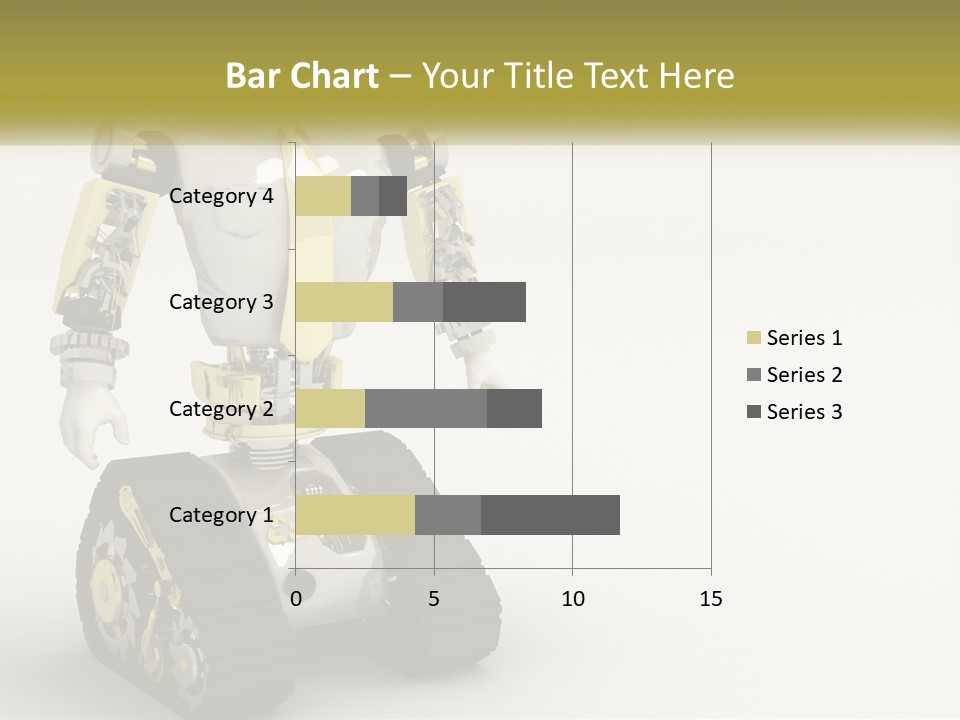 Artificial White Bot PowerPoint Template