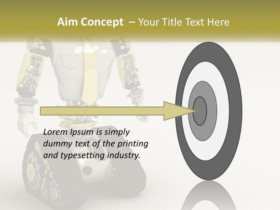 Artificial White Bot PowerPoint Template