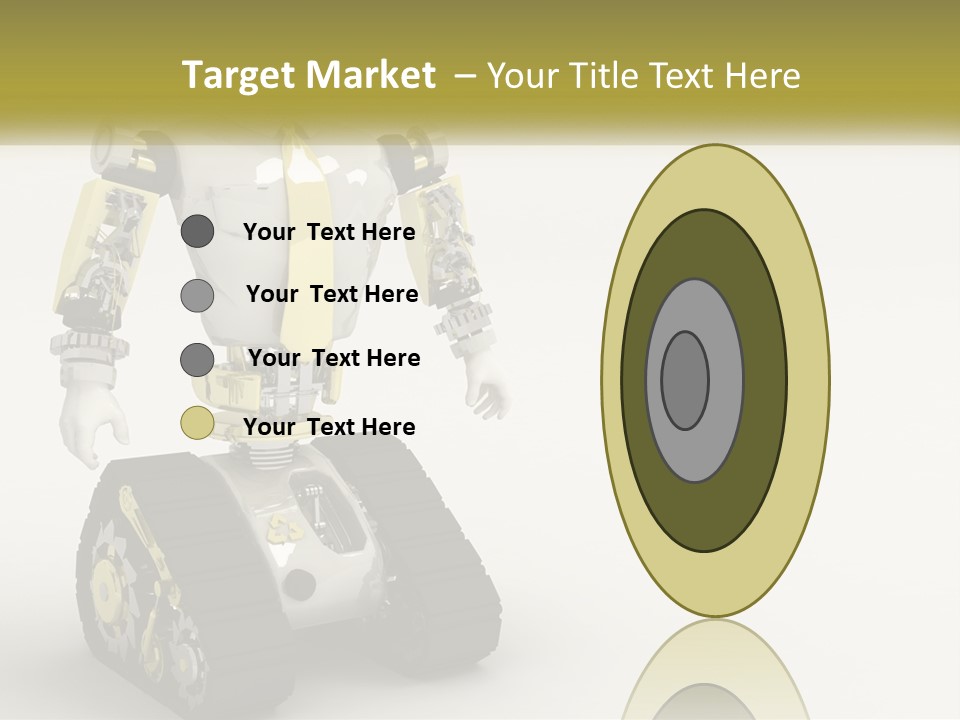 Artificial White Bot PowerPoint Template