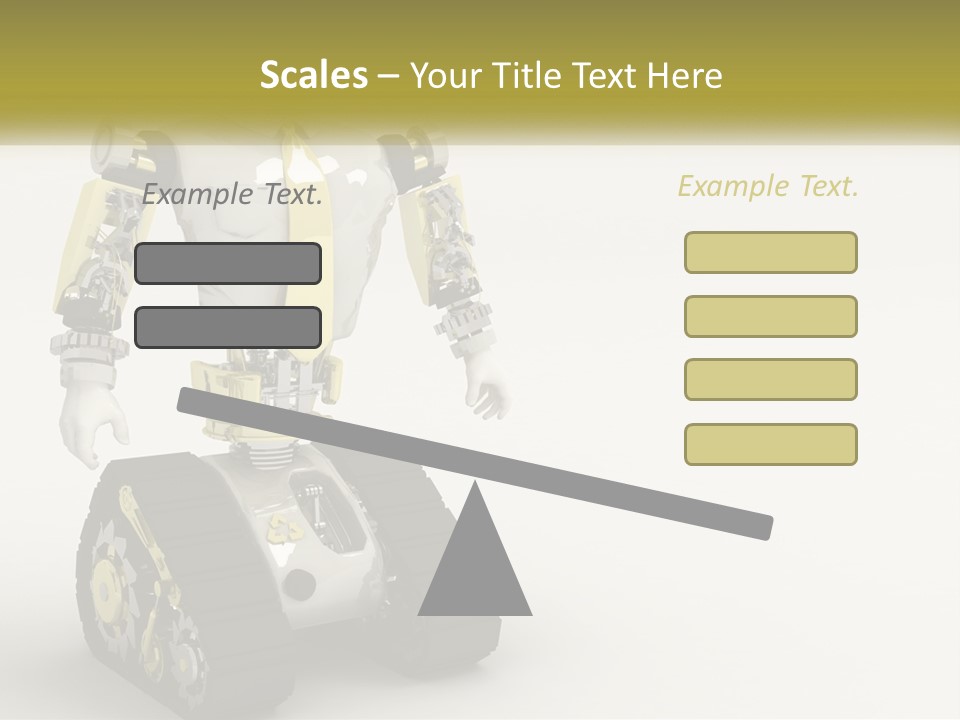 Artificial White Bot PowerPoint Template