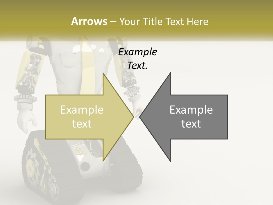 Artificial White Bot PowerPoint Template