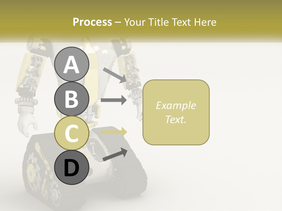 Artificial White Bot PowerPoint Template