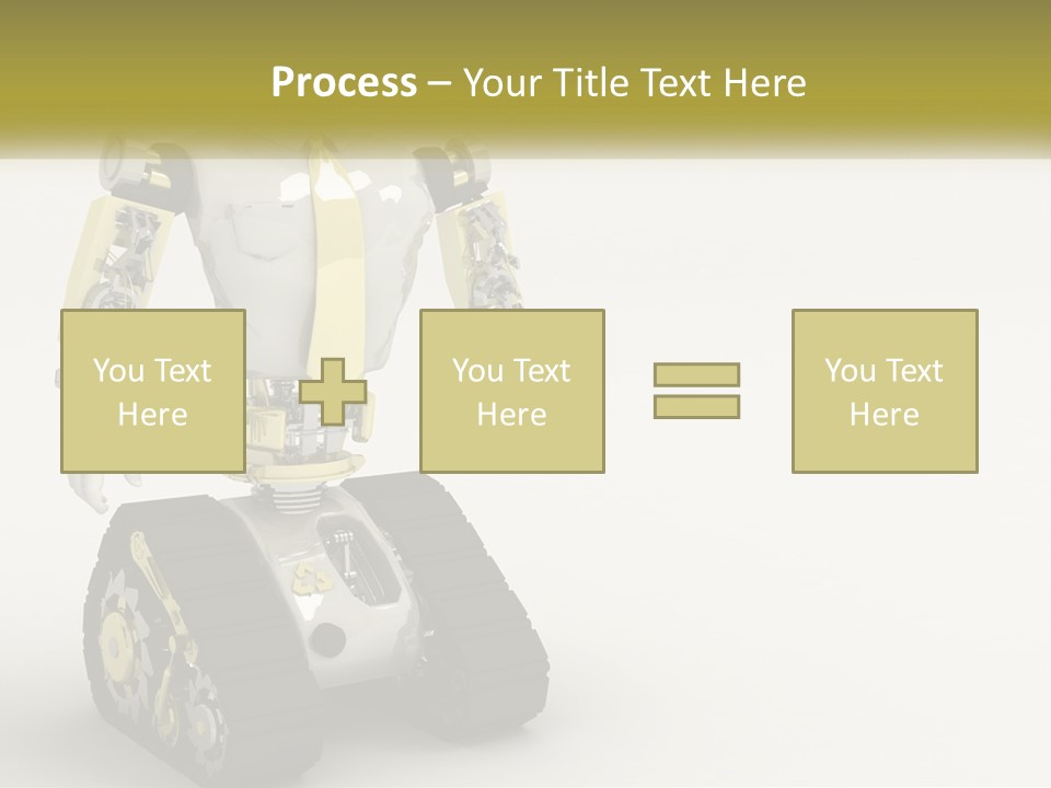 Artificial White Bot PowerPoint Template