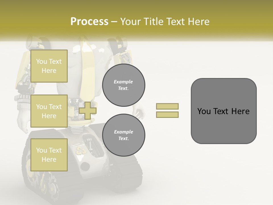Artificial White Bot PowerPoint Template