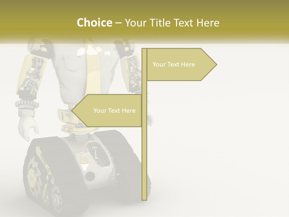Artificial White Bot PowerPoint Template