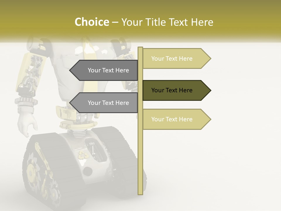 Artificial White Bot PowerPoint Template