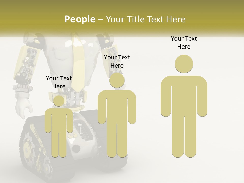 Artificial White Bot PowerPoint Template