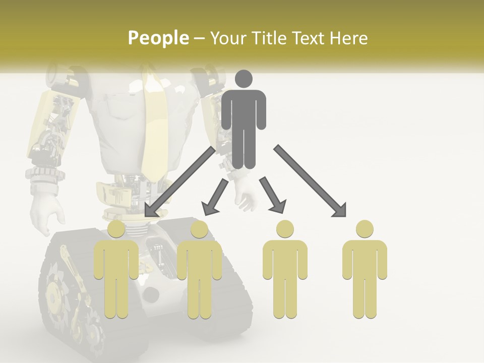 Artificial White Bot PowerPoint Template