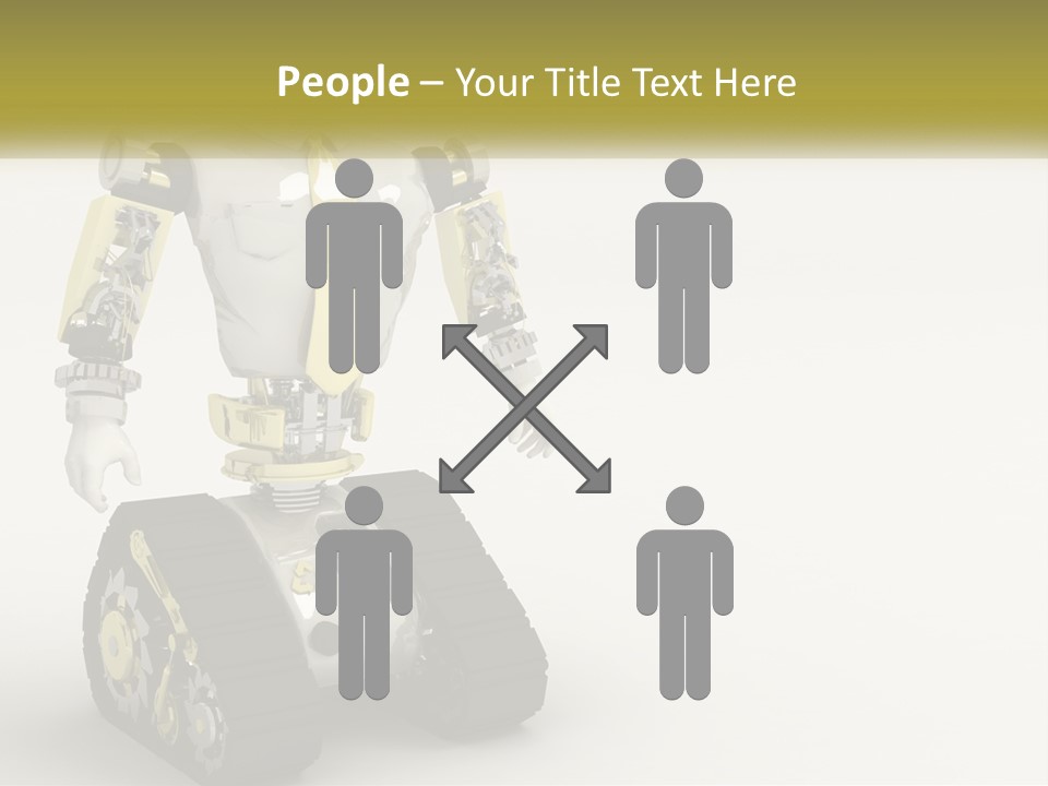 Artificial White Bot PowerPoint Template