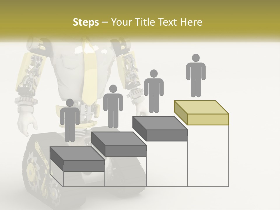 Artificial White Bot PowerPoint Template