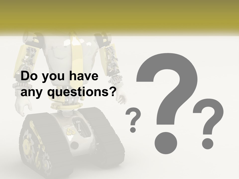 Artificial White Bot PowerPoint Template