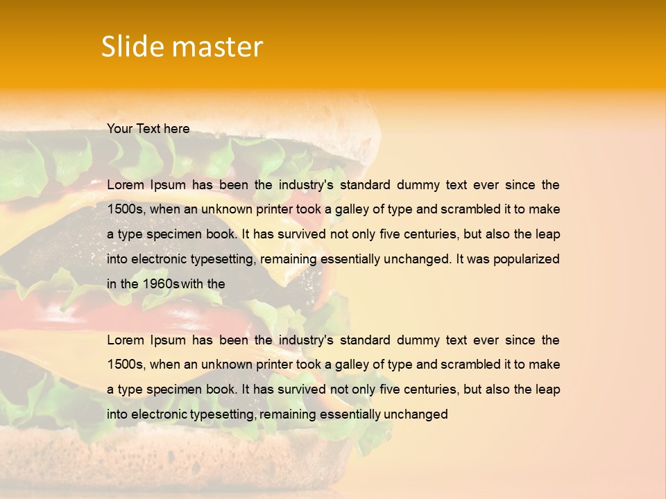Leaf Tomato Burger PowerPoint Template