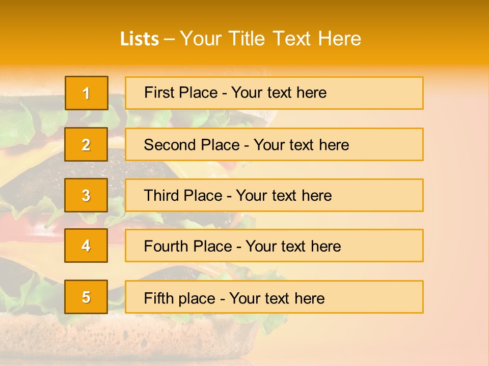 Leaf Tomato Burger PowerPoint Template