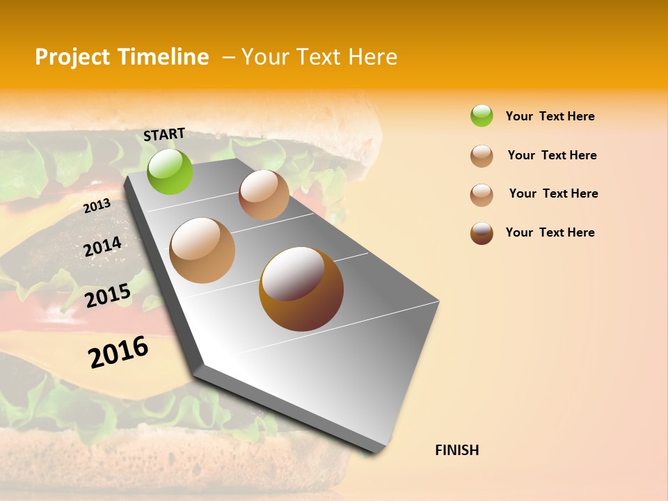 Leaf Tomato Burger PowerPoint Template