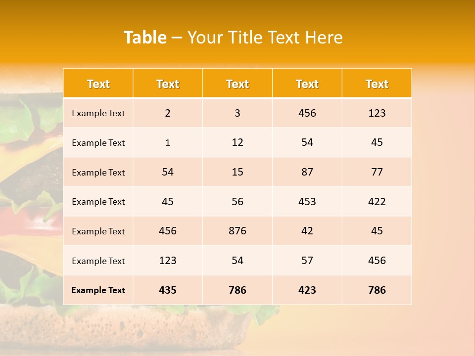 Leaf Tomato Burger PowerPoint Template
