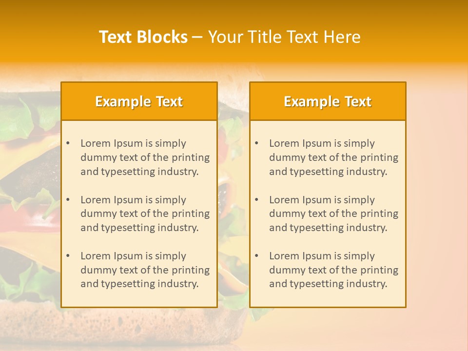 Leaf Tomato Burger PowerPoint Template