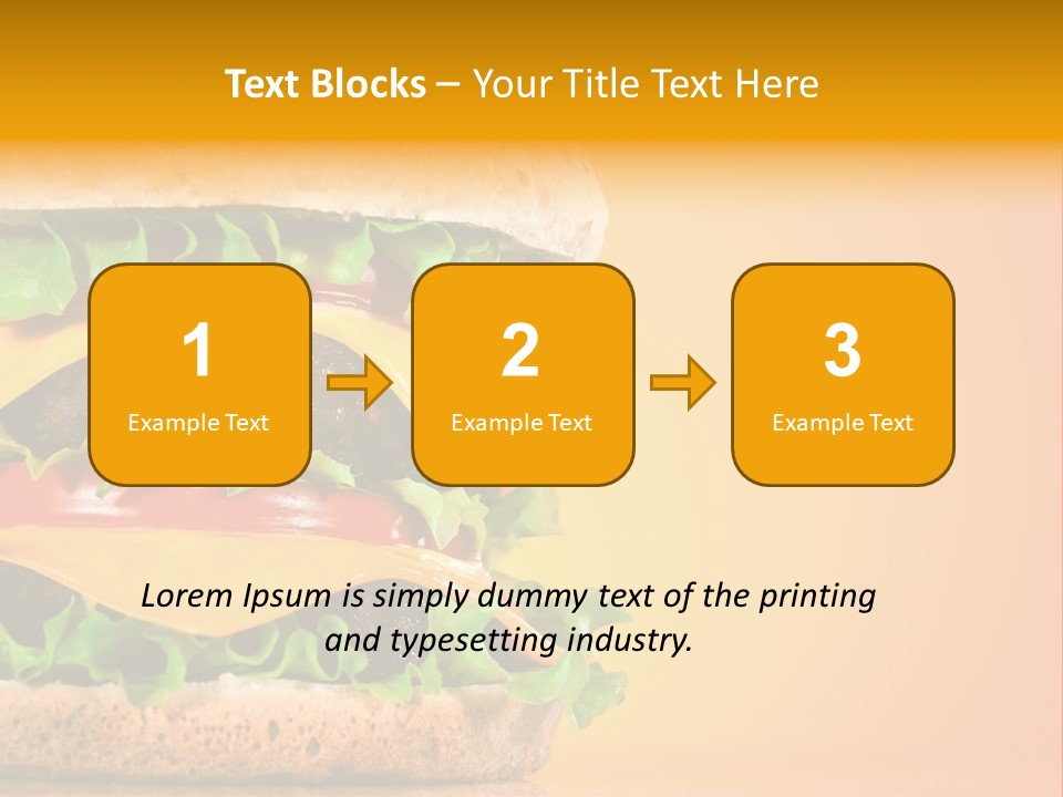 Leaf Tomato Burger PowerPoint Template