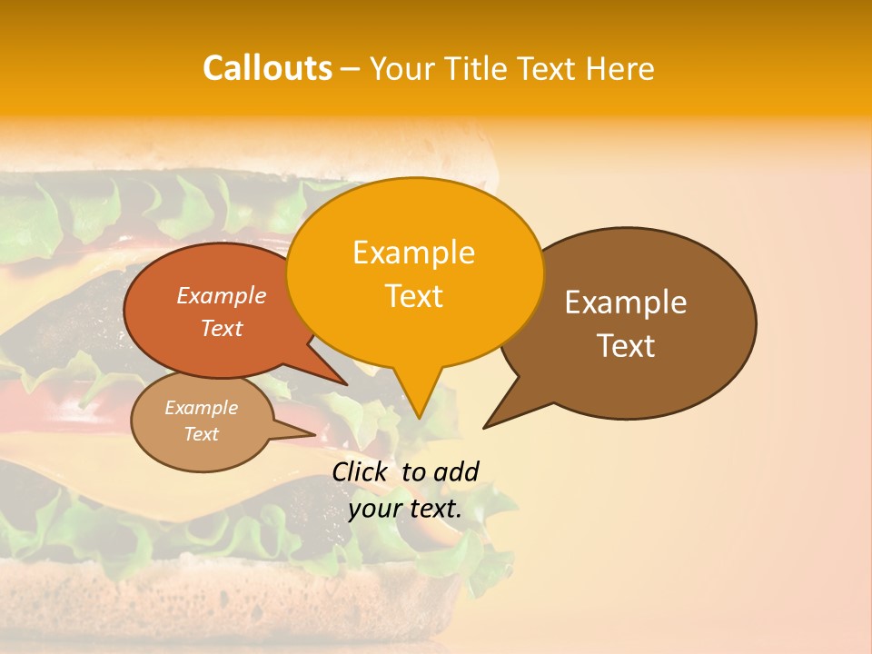 Leaf Tomato Burger PowerPoint Template