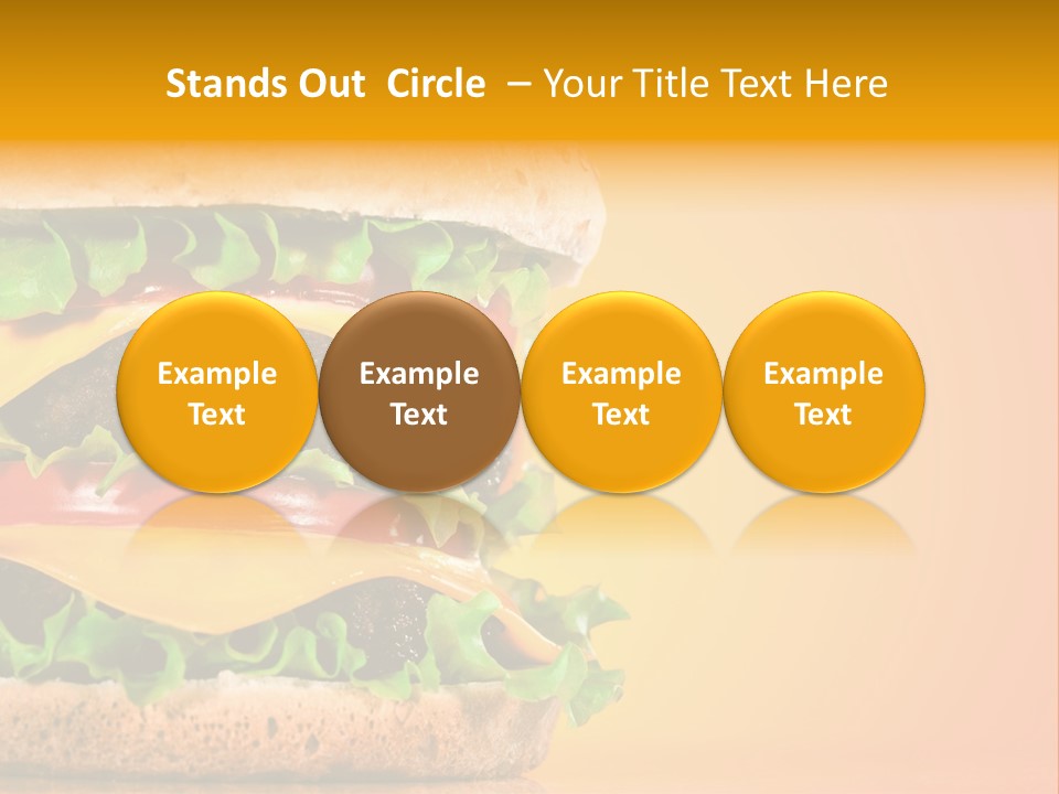 Leaf Tomato Burger PowerPoint Template