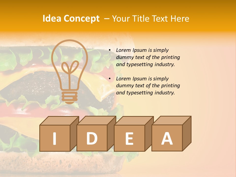 Leaf Tomato Burger PowerPoint Template