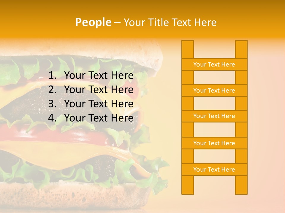 Leaf Tomato Burger PowerPoint Template