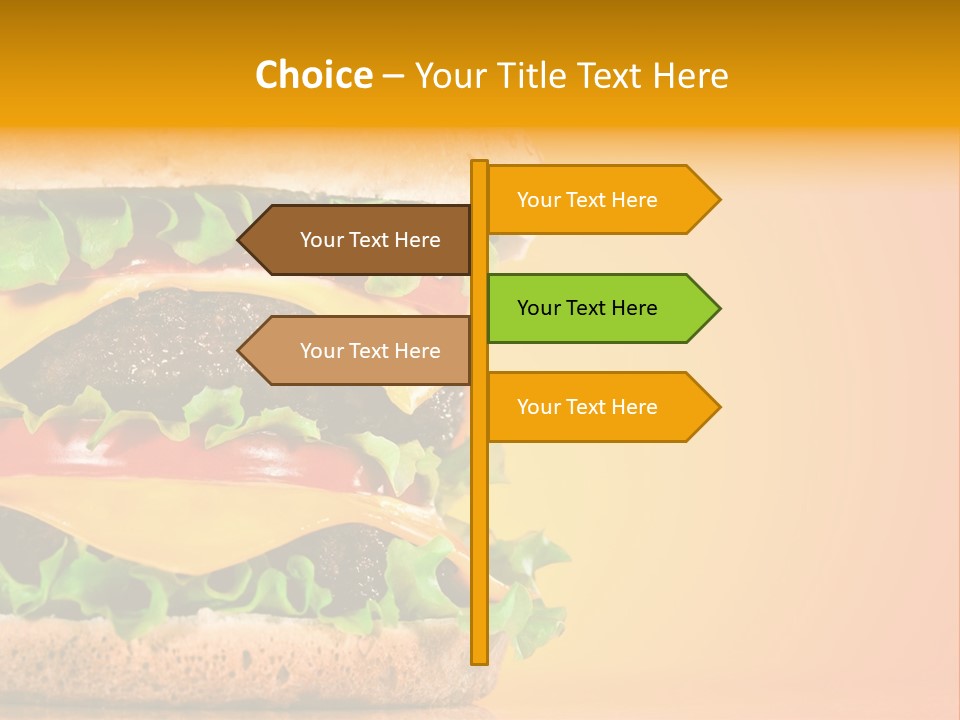 Leaf Tomato Burger PowerPoint Template