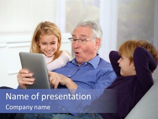 Generation Boy Tablet PowerPoint Template