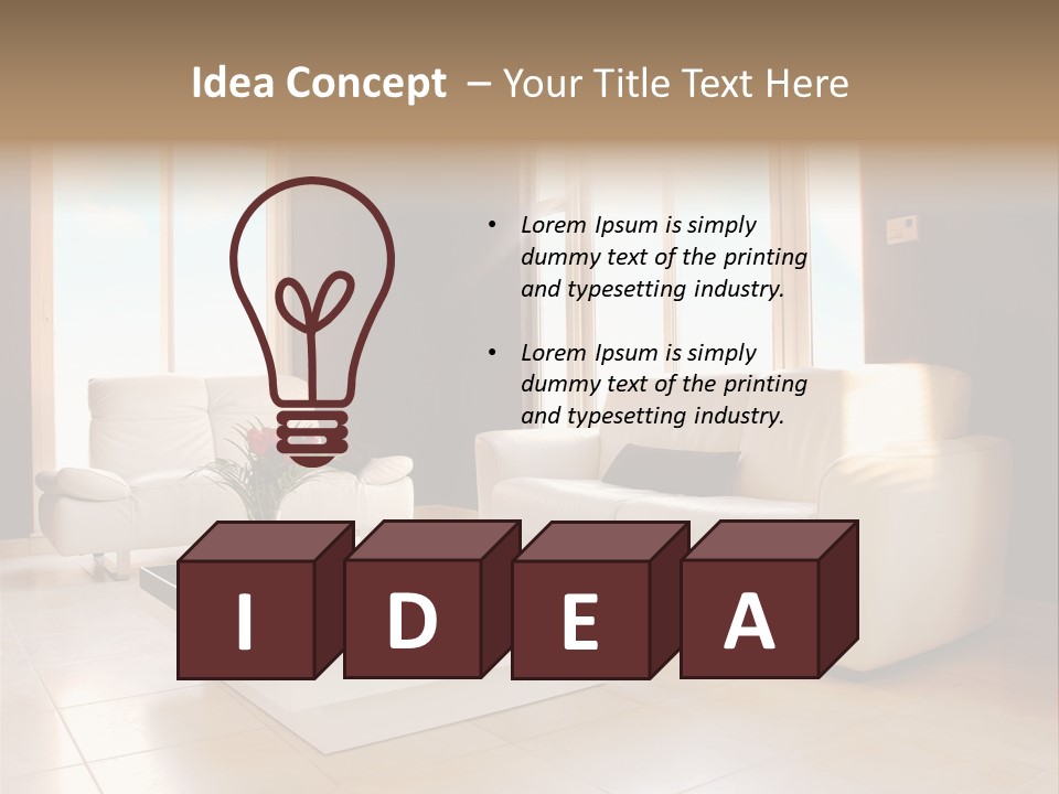 Stylish Home Image PowerPoint Template