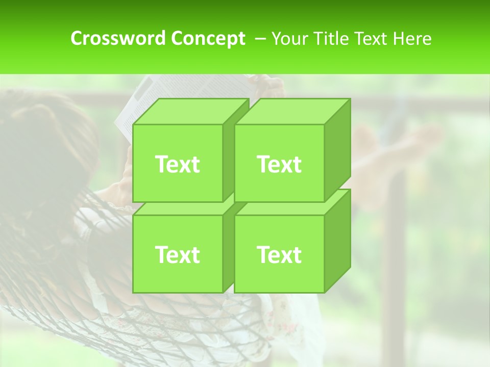 Resort Pose Green PowerPoint Template