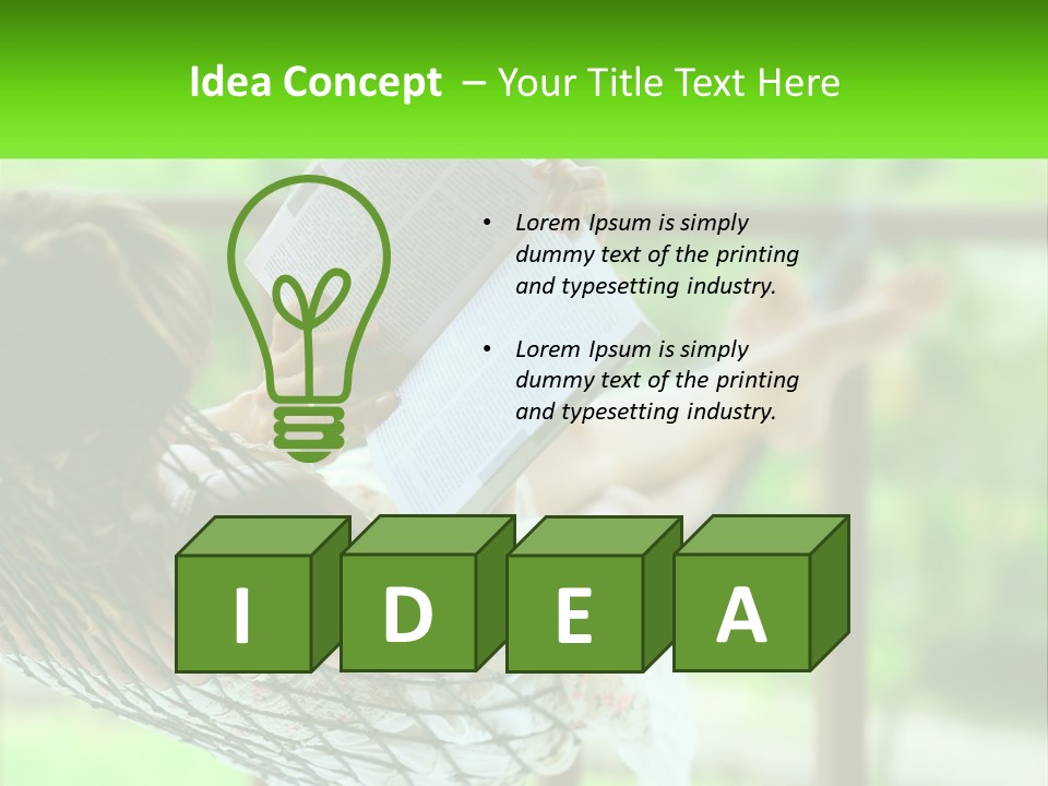 Resort Pose Green PowerPoint Template