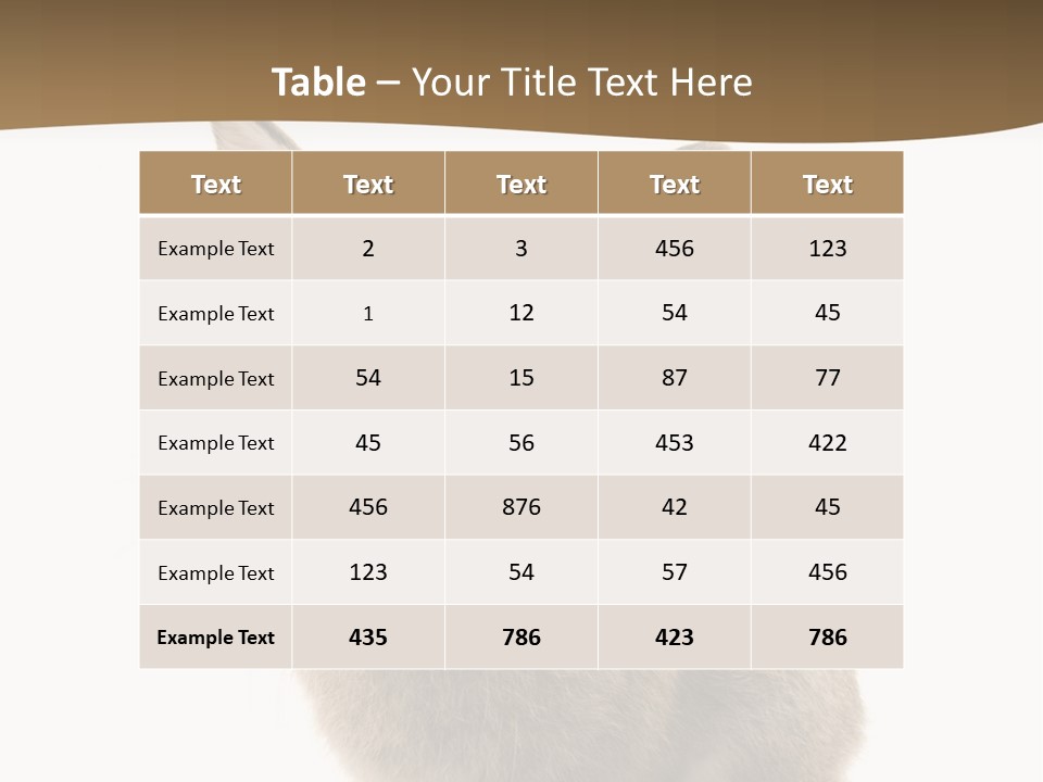 Furry Rodent Bunny PowerPoint Template