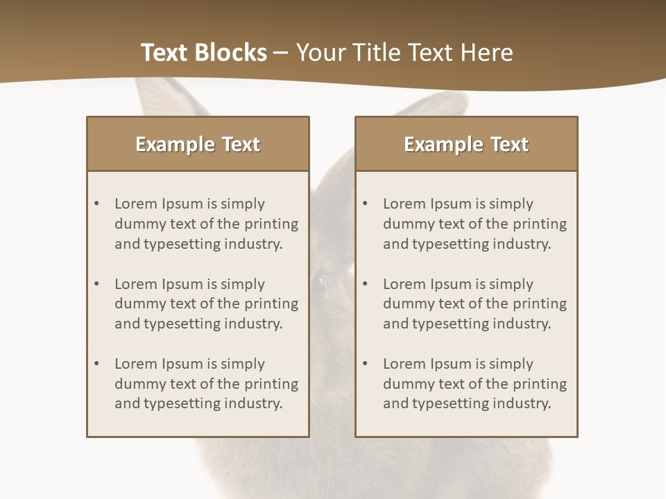 Furry Rodent Bunny PowerPoint Template