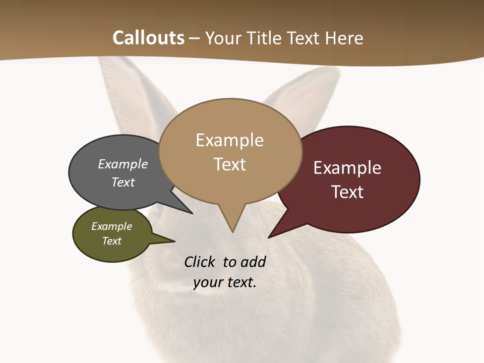 Furry Rodent Bunny PowerPoint Template