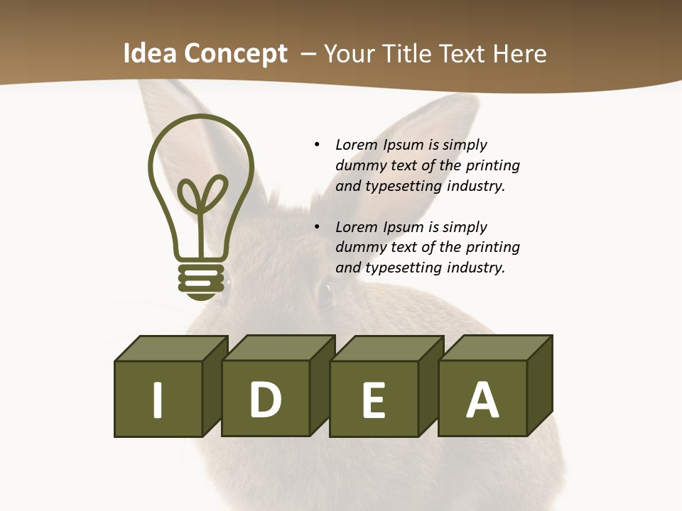 Furry Rodent Bunny PowerPoint Template