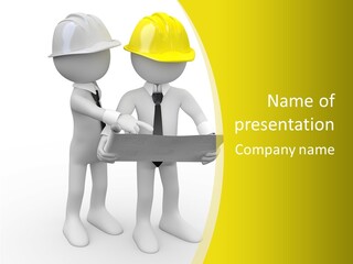 Hat Teamwork Contractor PowerPoint Template