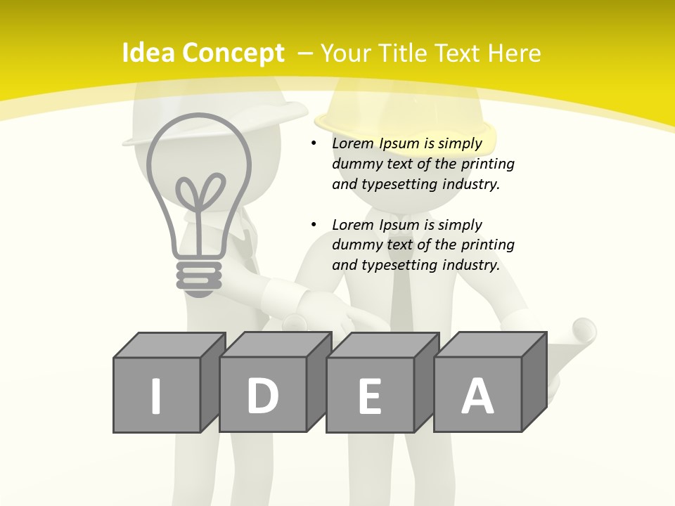 Hat Teamwork Contractor PowerPoint Template