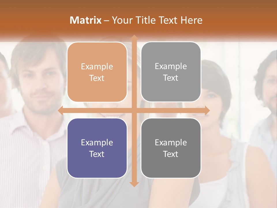 A Group Of People Standing Together In A Line PowerPoint Template