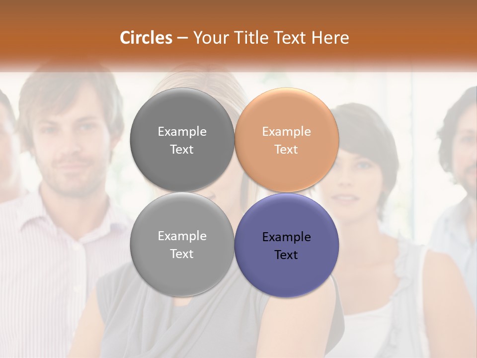 A Group Of People Standing Together In A Line PowerPoint Template