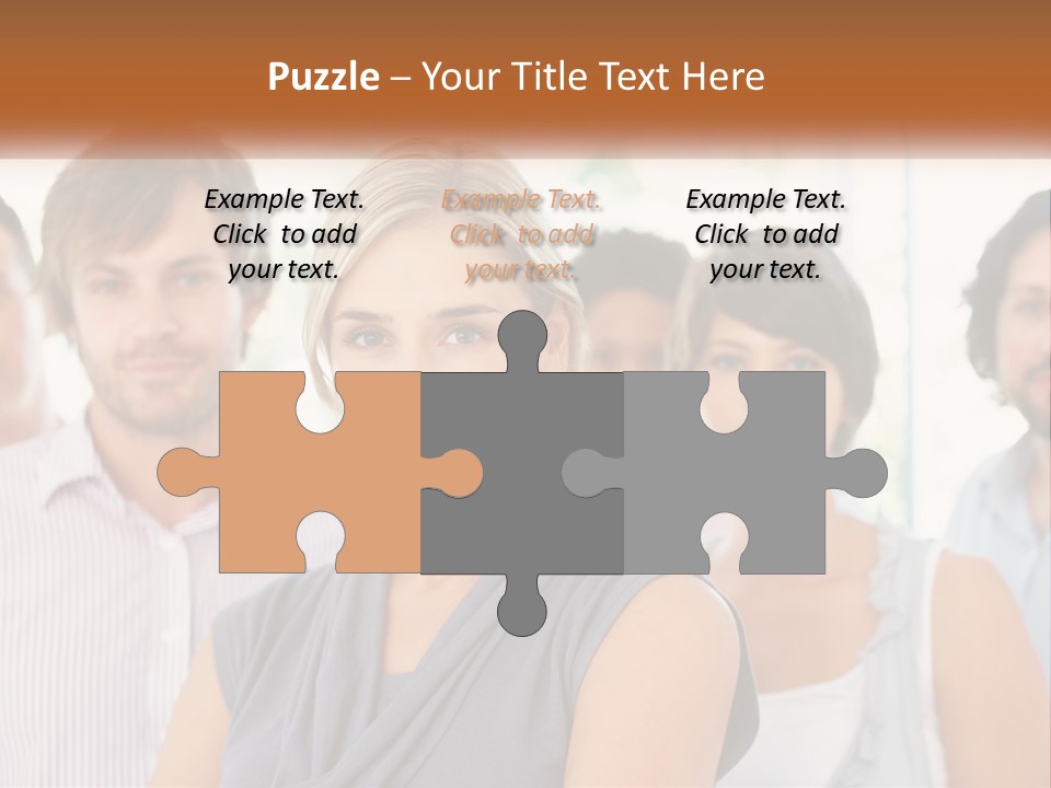 A Group Of People Standing Together In A Line PowerPoint Template