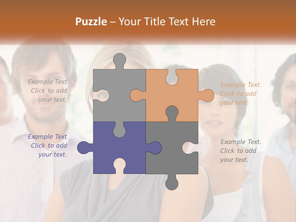 A Group Of People Standing Together In A Line PowerPoint Template