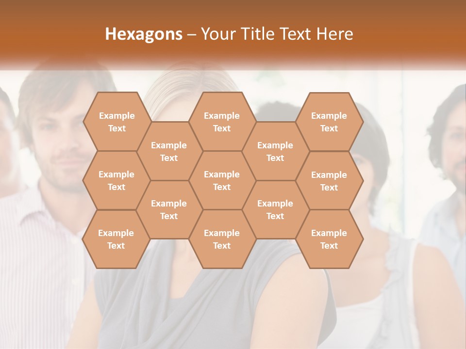 A Group Of People Standing Together In A Line PowerPoint Template