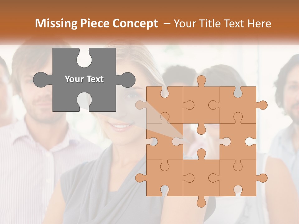 A Group Of People Standing Together In A Line PowerPoint Template