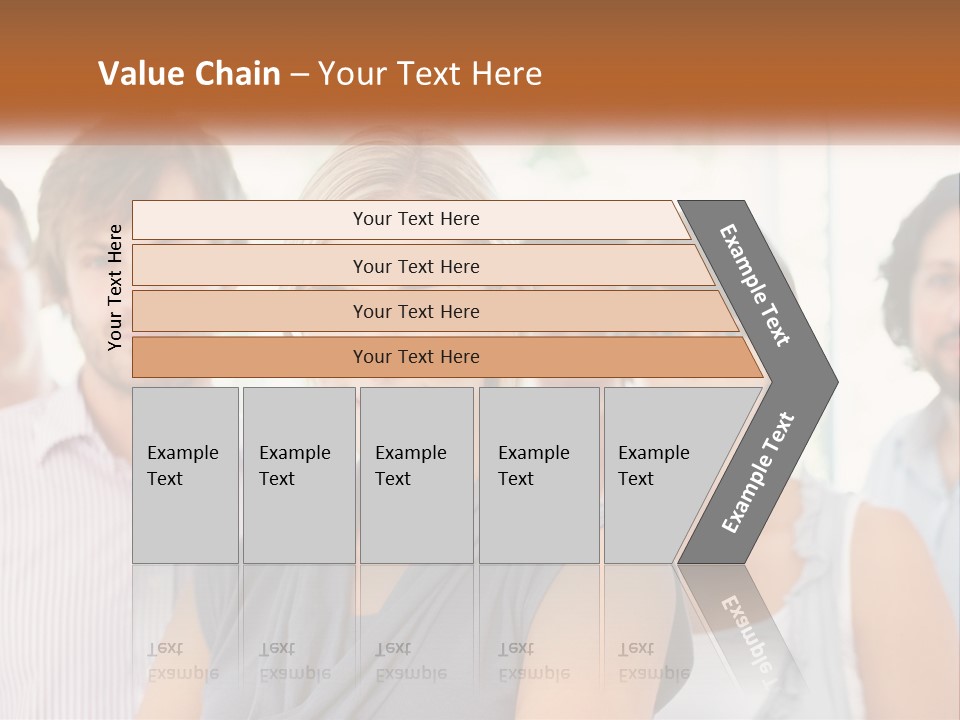 A Group Of People Standing Together In A Line PowerPoint Template
