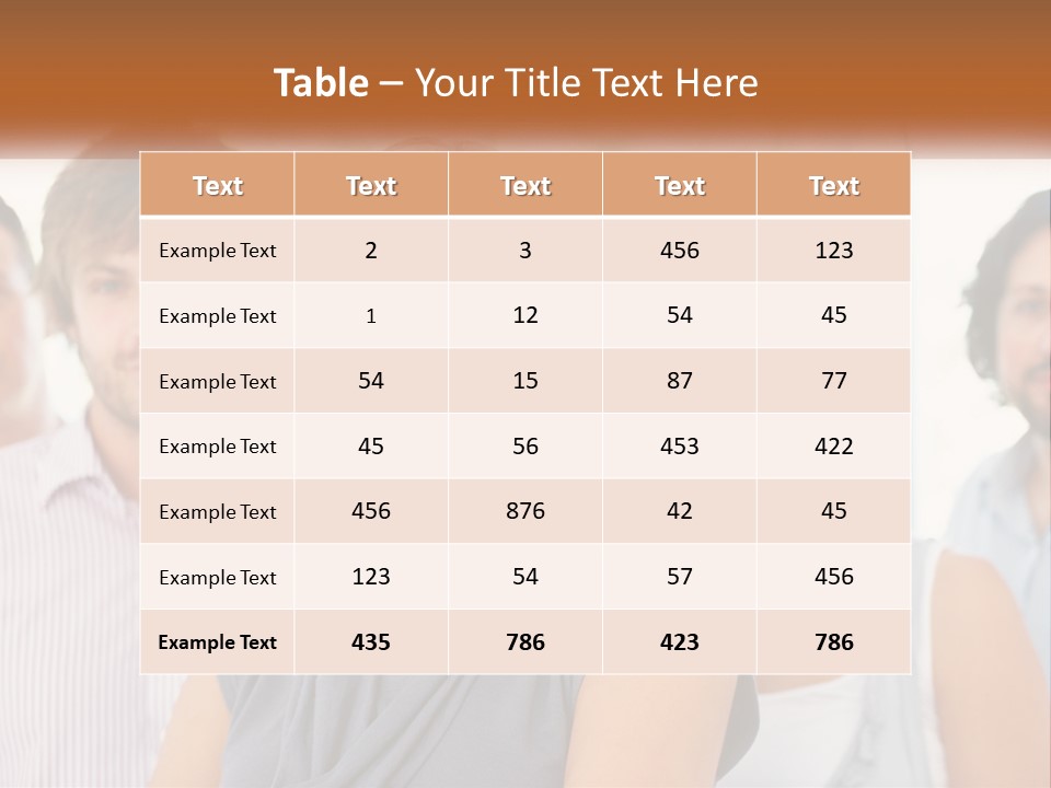 A Group Of People Standing Together In A Line PowerPoint Template