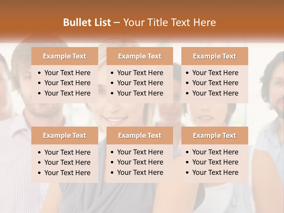 A Group Of People Standing Together In A Line PowerPoint Template