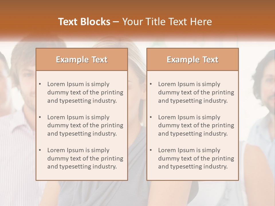 A Group Of People Standing Together In A Line PowerPoint Template
