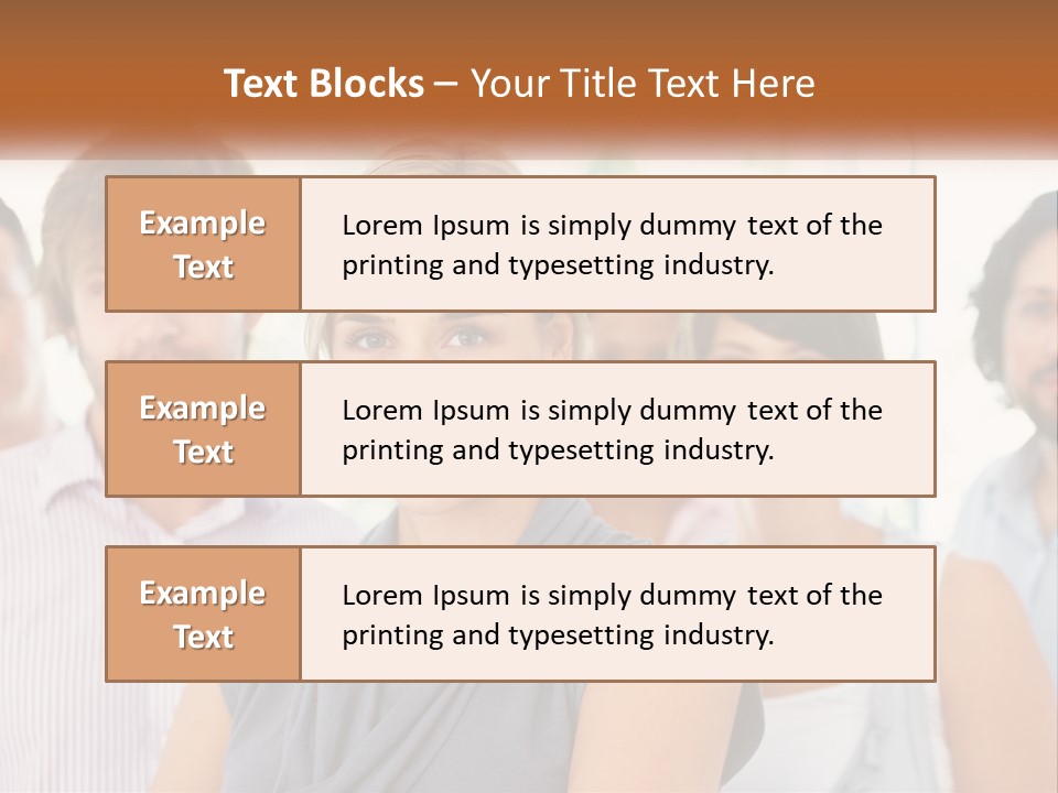A Group Of People Standing Together In A Line PowerPoint Template