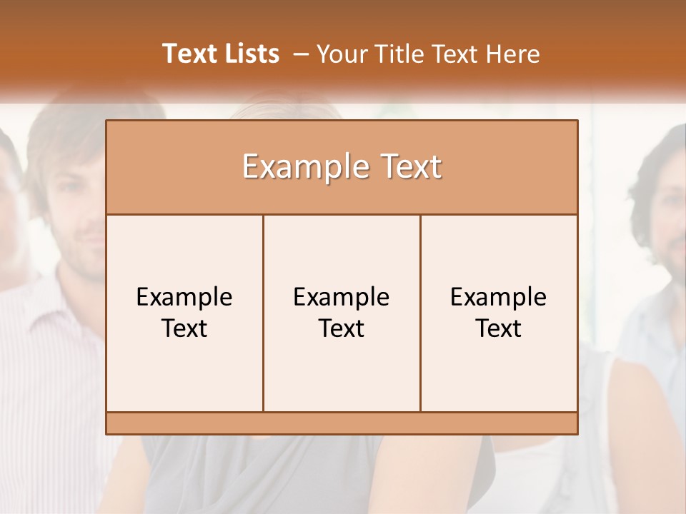 A Group Of People Standing Together In A Line PowerPoint Template