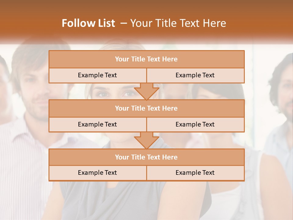 A Group Of People Standing Together In A Line PowerPoint Template